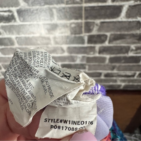 PrAna One Piece Swimsuit INEZ Aquabloom Purple Macrame UPF 50 - Picture 15 of 15